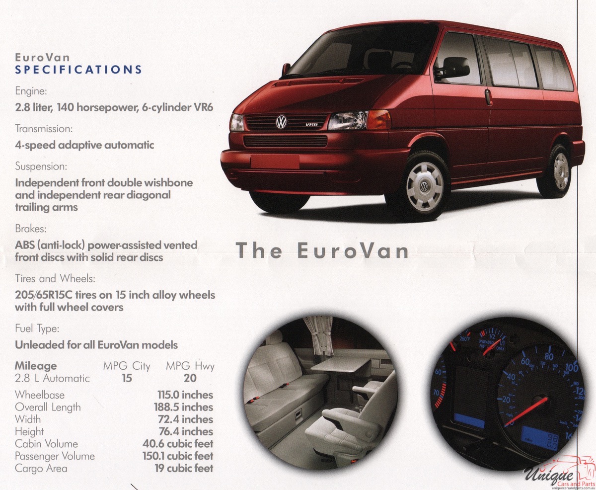 1999 VW Lineup Brochure Page 2